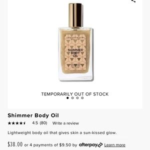 Anastasia glitter body oil never used in packaging